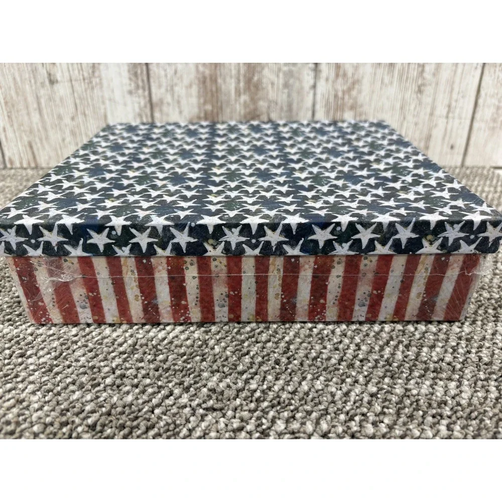 Vtg Main Street Press Boxed Stationary gift Set Patriotic OLD GLORY. NEW